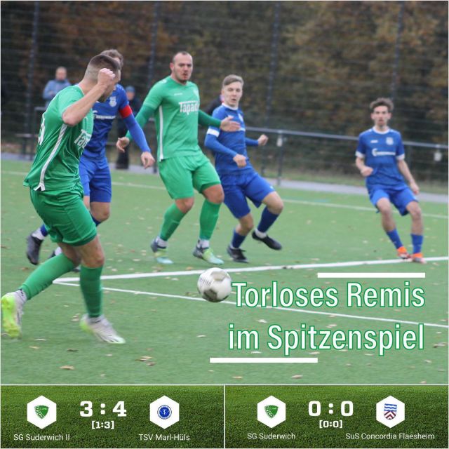 #meisterschaft #senioren #spitzenspiel #lülfstrasse #lastminuteKO

Am Ende gab es leider nur einen Punkt für unsere Senioren am verregneten Volkstrauertag 😔

Unsere Zweite musste zunächst trotz einer tollen zweiten Hälfte dem Gast aus @tsvmarlhuels gratulieren 😫 Mit der letzten Aktion trafen die Gäste und entführten durch das 4:3 doch noch alle 3 Punkte aus Surk!

In der ersten Hälfte gingen die Gäste zunächst durch ein Eigentor in Führung, @kreisliga_terodde sorgte aber für den verdienten Ausgleich ⚽️ Doch die Gäste gingen durch einen schmeichelhaften Elfmeter erneut in Führung und erhöhten kurz vor der Pause gar auf 1:3 🤨

Doch unsere Jungs zeigten Moral und zunächst verkürzte Joel Jedfeld per Kopf auf 2:3 ehe nur wenige Minuten später Marcel Thavarasa zum 3:3 ausglich 💪 Danach waren unsere Jungs dem 4:3 deutlich näher, doch am Ende kam der Nackenschlag mit dem Schlusspfiff 😢

Die Partie unserer Ersten begann mit einer Schweigeminute für den kürzlich verstorbenen Jugendspieler vom @djktuskoerne 🖤 Ein unfassbares Schicksal… 😟

Im Anschluss sahen die trotz des schlechten Wetters zahlreichen Zuschauer ein flottes Spitzenspiel gegen die @flaesheimerjungs bei dem die ganz klaren Chancen in der ersten Hälfte allerdings Mangelware waren! Unsere Jungs kamen zwar immer wieder gefährlich vors Tor und hatten viele Eckbälle, aber der Ball wollte nicht ins Tor 🤨 Und dann waren die Gäste fast noch vor der Pause in Führung gegangen, doch @mitch_19.19 reagierte glänzend 🔥

Nach dem Wechsel wurden die Gäste stärker, aber für Großchancen reichte es auch hier nicht, und wenn war spätestens Mitch zur Stelle. Und wie schon im ersten Durchgang wurde es dann auf beiden Seiten noch einmal brenzlig 🤷‍♂️ Erst verpasste @romanhum die mögliche Führung, auf der anderen Seite rettete unsere Jungs in höchster Not! Somit blieb es beim gerechten 0:0 und somit beenden unsere Jungs die Hinrunde auf Platz 3 👏

#wirsindsurk #wirhaltenzusammen #teamgeist