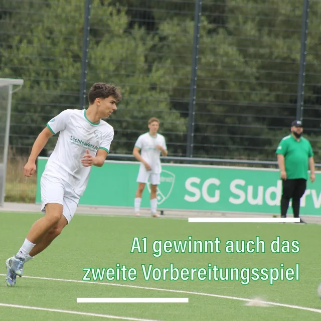 #jugend #vorbereitung #testspiel #heimsieg

Unsere A1 gewann am Sonntag auch das zweite Spiel der Vorbereitung 🙋‍♂️ Gegen den letztjährigen Gegner @mengede.0820 gab es einen 4:3 (3:1)-Heimsieg 👏👏

Senan sorgte für die frühe Führung, doch die Gäste glichen nach einer knappen halben Stunde zunächst aus, bevor Ilbey und Louis noch vor der Pause per Doppelschlag 🔥 auf 3:1 erhöhten. 

Nach dem Wechsel erhöhte Mirnes dann per Strafstoß sogar auf 4:1 ⚽️ 20 Min vor dem Ende verkürzte Mengende dann noch auf 4:2 und erzielte eine Minute vor dem Ende ebenfalls per Elfer noch das 4:3. 🤷‍♂️

Wir wünschen Mengende alles Gute für die neue Saison 🍀🙏

Weiter so Jungs 💚🤍💪

#wirsindsurk #zusammenhalt #teamgeist